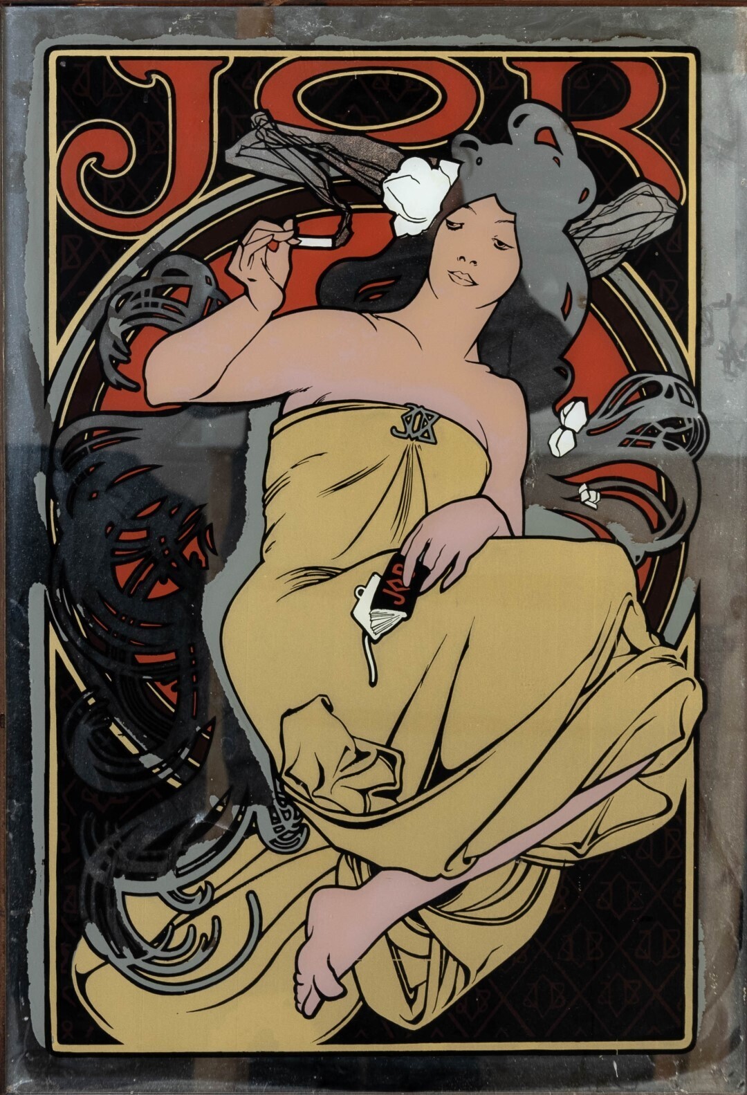 Alphonse Mucha Large Art Nouveau Advertising Job Paper Cigarettes