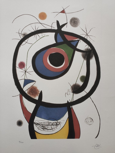 Joan Miró Signed Figure Certificate