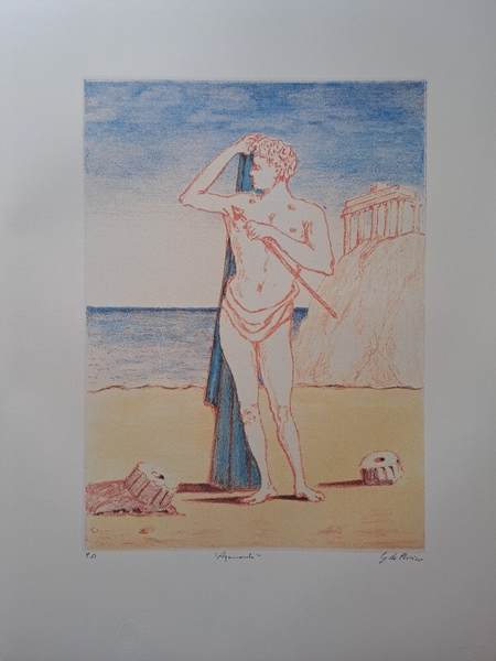 Giorgio De Chirico Signed Agamonte  Certificate