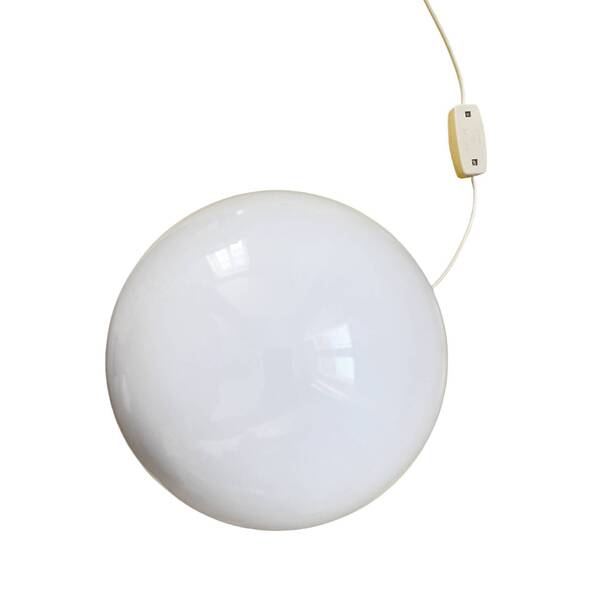 White, Spherical Table Lamp In Space Age Style, Poland, 1980s photo furniture
