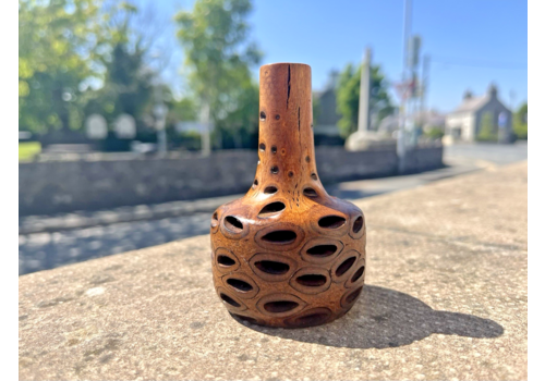 Superb Mid Century Brutalist Banksia Nut Australian Decorative Turned Treen Vase