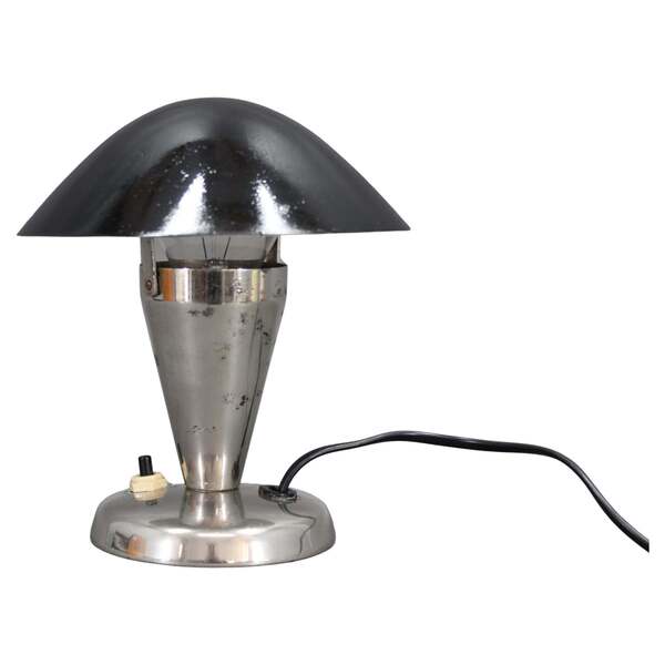 1930s Bauhaus Table Lamp With Adjustable Shade, Czechoslovakia