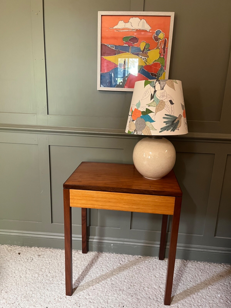 Vintage Teak Side Table/Small Desk Made For The British Military 1970