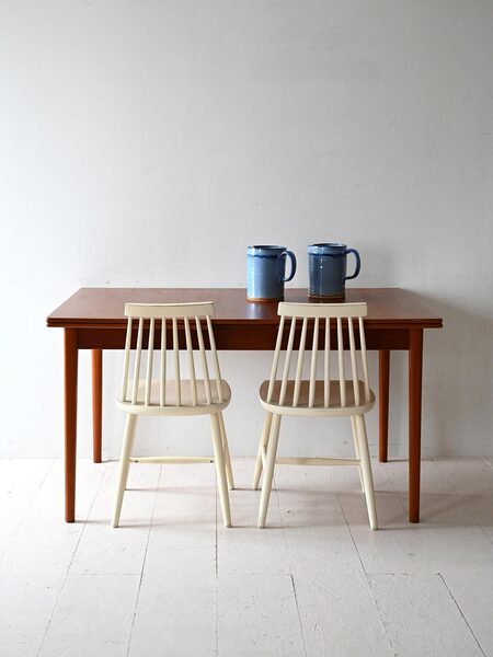 Scandinavian Extendable Table In Vintage Teak