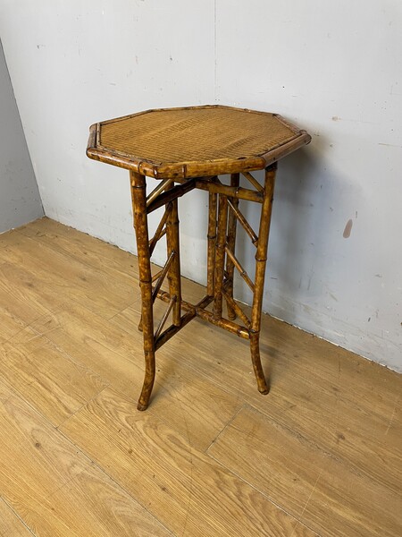 C19th Bamboo Occasional Table In Good Original Condition
