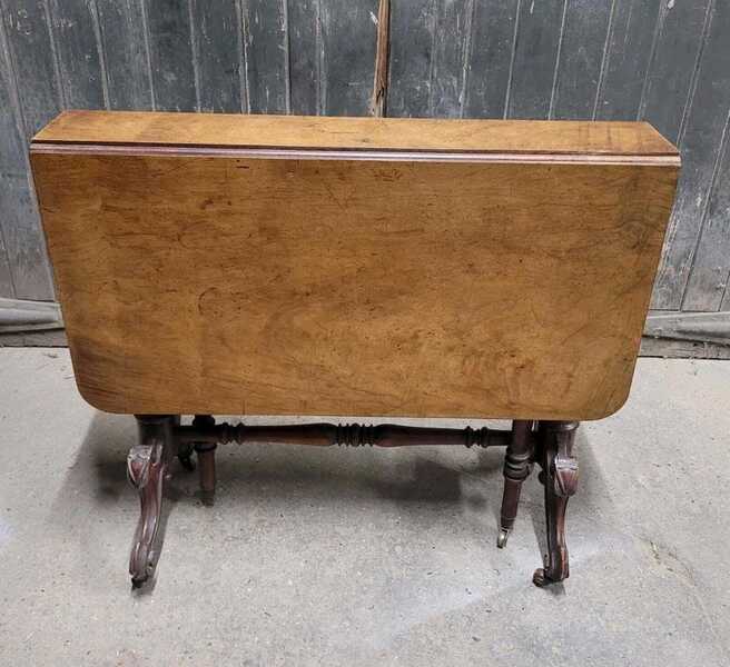 Antique Victorian 19th Century Walnut Drop Leaf Dining Table Sutherland Table