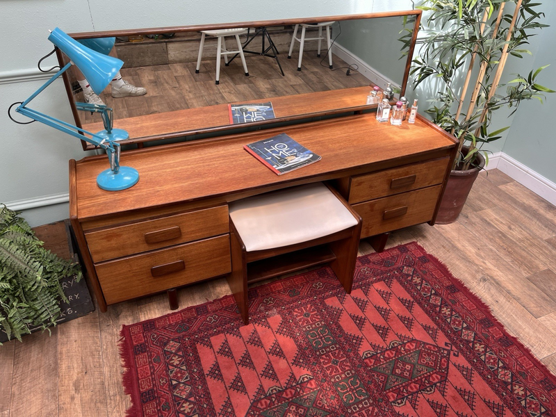 Mid Century Retro Teak Dressing Table And Stool, Sideboard By White And Newton photo furniture