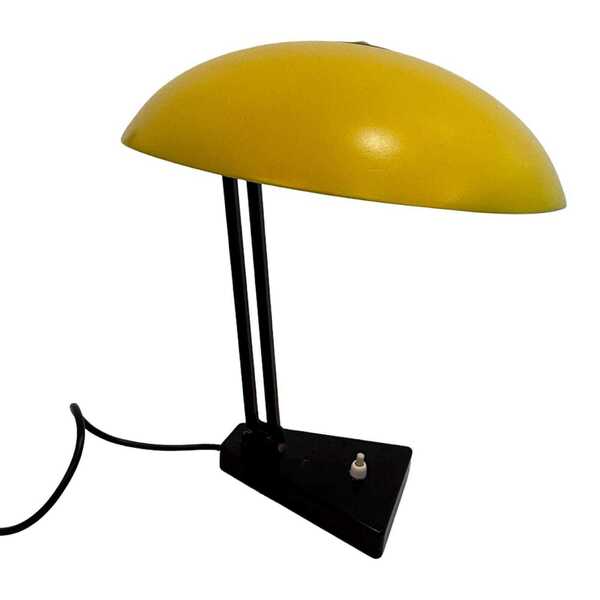 Hala Zeist  Desk Lamp Model 145   Black Base And Yellow Shade