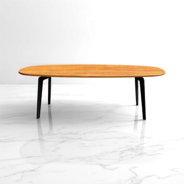 Modern Solid Oak And Steel ‘Join’ Coffee Table By Piet Hein For Fritz Hansen