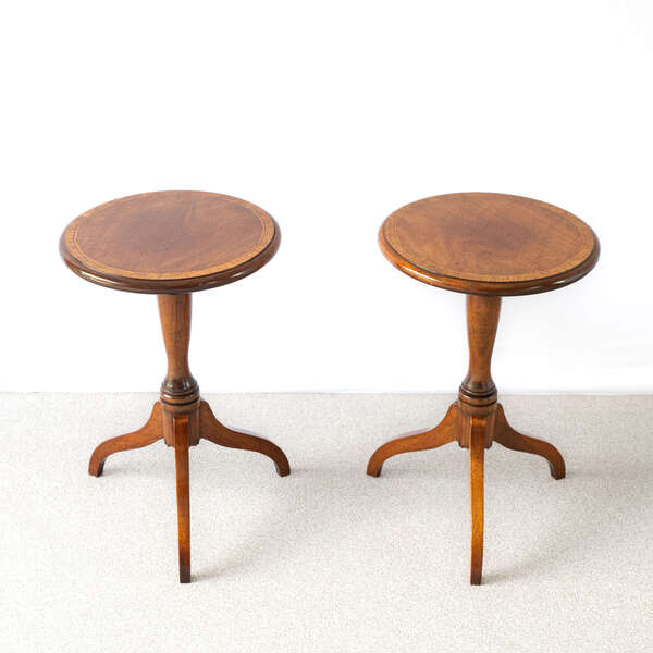 Pair Of Small Mahogany Wine Tables