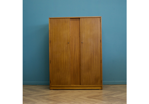 Mid Century Teak Wardrobe By Gunther Hoffstead For Uniflex 1 Of 2 #1457