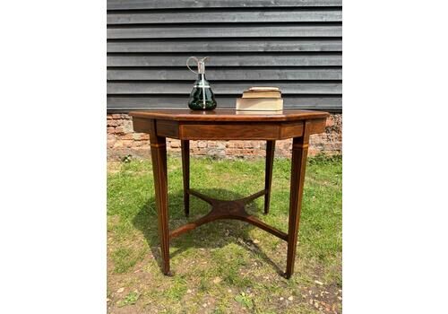 Antique Inlaid Rosewood Octagonal Table / Side Table Library Lamp Table