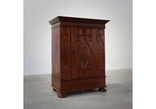 16th Century French Oak Hand Carved Wardrobe