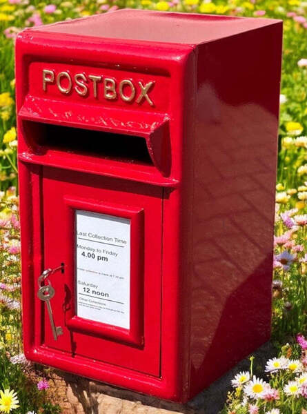 Post Box. Finished In A Bright Red, Comes With 2 Keys.