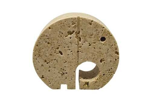 1970s Original Travertine Elephant Sculpture By Enzo Mari For F.Lli Mannelli