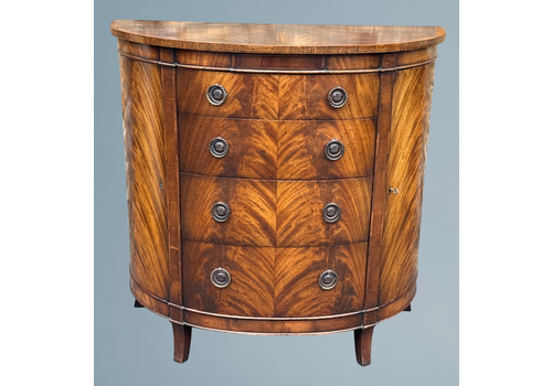 Mahogany Demi Lune Side Cabinet