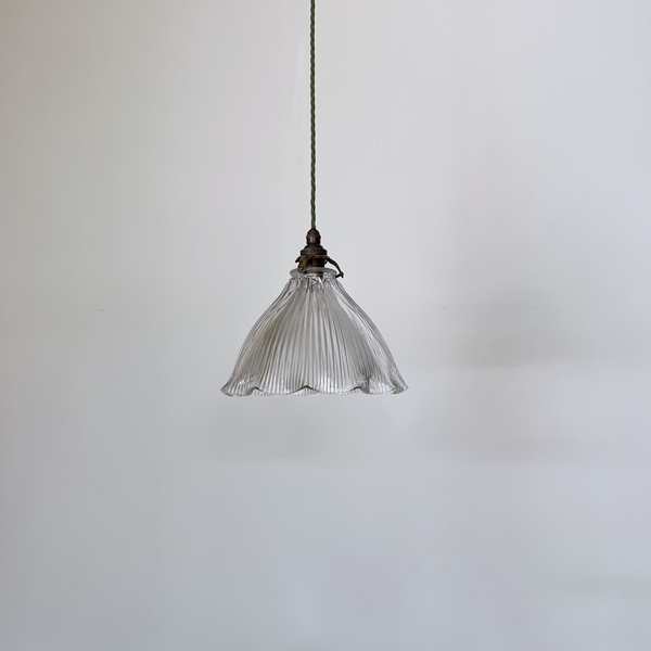 Large Fluted Stamped Holophane Shade