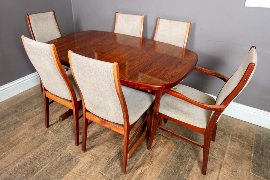 Vintage Danish Rosewood Dining Table And 10 Chairs Vinterior