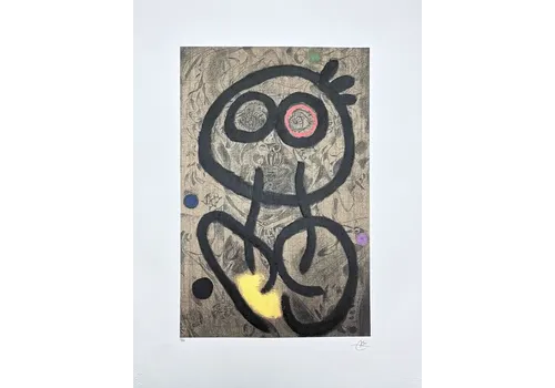 After Joan Miro Autoretrat Signed And Numbered Lithograph