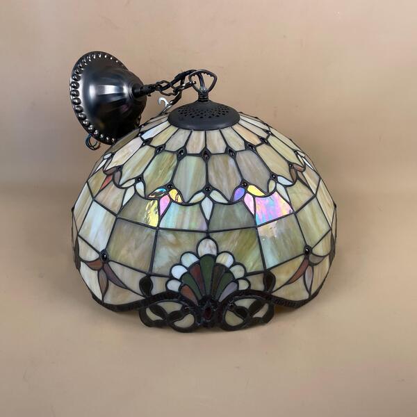 Tiffany Lamp Shade Pearl Floral Pattern Lampshade Ceiling Lamp Stained Glass Stained Lightshade Light Patterned Table Lamp Antique Vintage