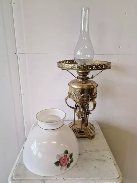 Kerosene Lamp, 1900s, Antique photo furniture