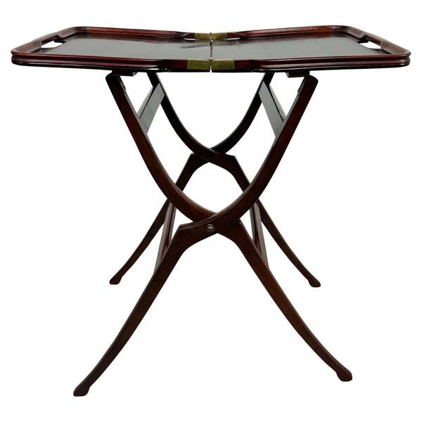 Mahogany Folding Table In Style Of Vienna Secession