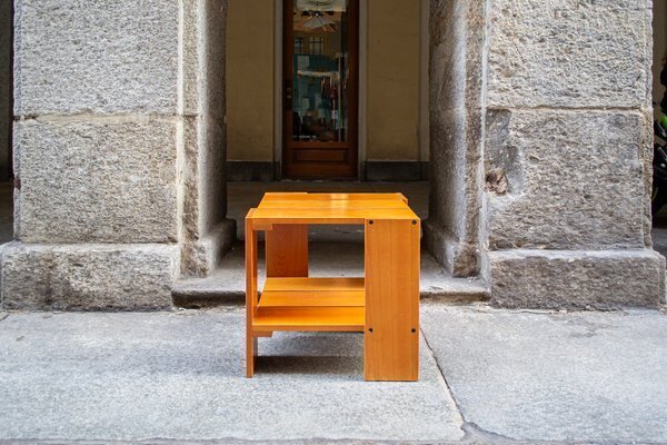 Crate 6 Beech Coffee Table By Gerrit Thomas Rietveld For Cassina, 1980s