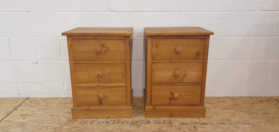 Farmhouse Style Pair Of Bedside Tables photo furniture