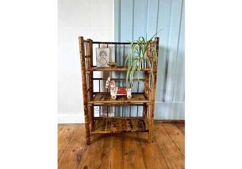 Vintage Tiger Bamboo Folding Shelf