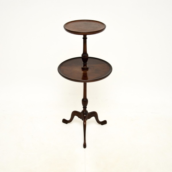 Antique Georgian Style Two Tier Mahogany Side Table