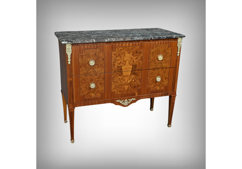 Louis XVI Style Marquetry Chest Of Drawers – Mid 20th Century