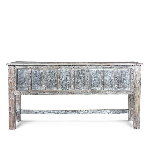 Indian Rustic Painted Reclaimed Teak Hall Table