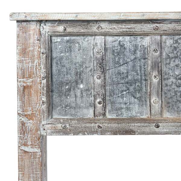 Indian Rustic Painted Reclaimed Teak Hall Table photo furniture