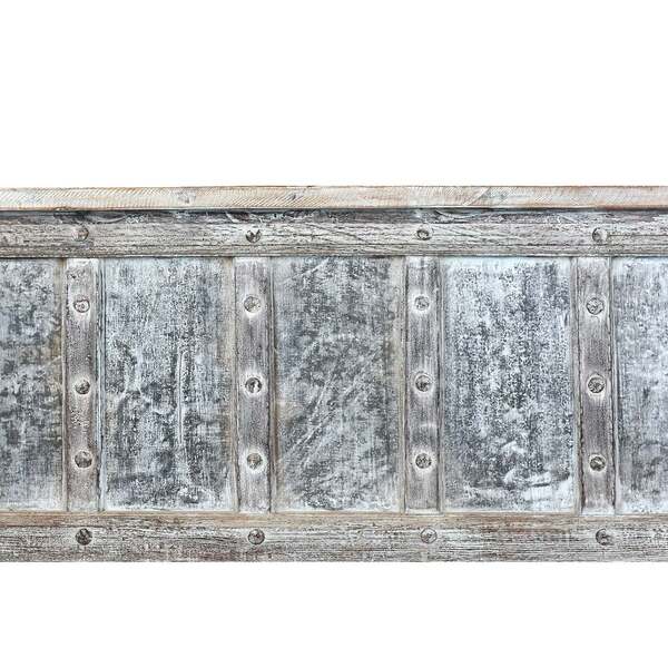 Indian Rustic Painted Reclaimed Teak Hall Table photo for sale