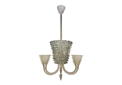 A Fine Mid Century Rostrato Glass Chandelier By Barovier Y Toso