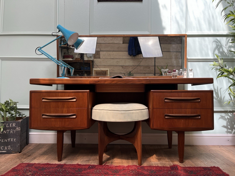 Mid Century Retro Vintage Teak Gplan Fresco Floating Dressing Table, Sideboard