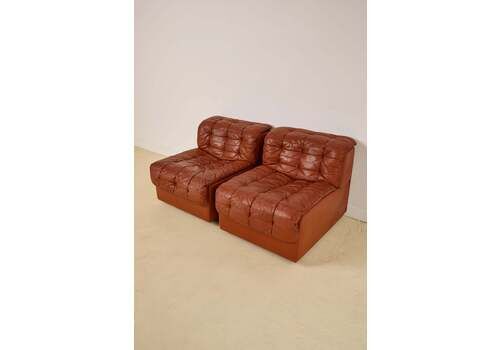 Patchwork Leather Lounge Chair By Desede 1970s