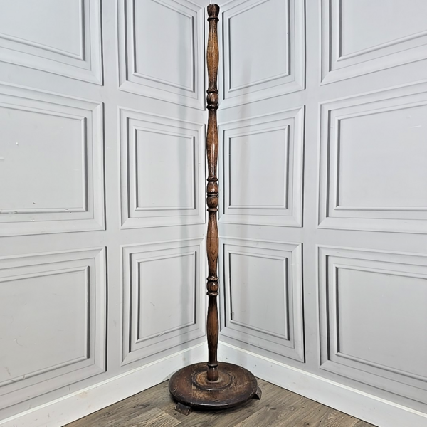 Retro Vintage Solid Wooden Turned Floor Light Standard Lamp – For Rewiring Resto