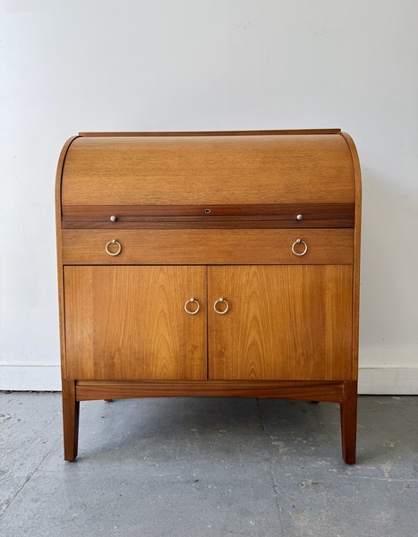 Vintage Teak Bureau Desk By Remploy