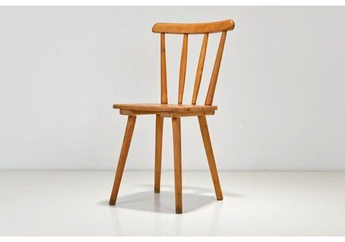 Rung Chair In Beech By Adolf Schneck For Thonet, 1942