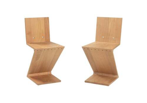 Zig Zag Chair In The Design Of Gerrit Rietveld, 1980s