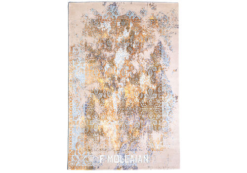 Modern Rug Yadan Design Gold/Beige Color