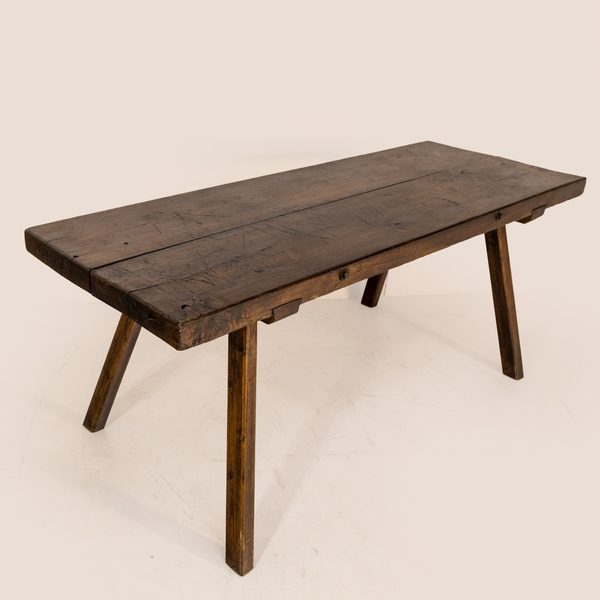 Rustic Reclaimed Butchers Block Dining Table Rw9408