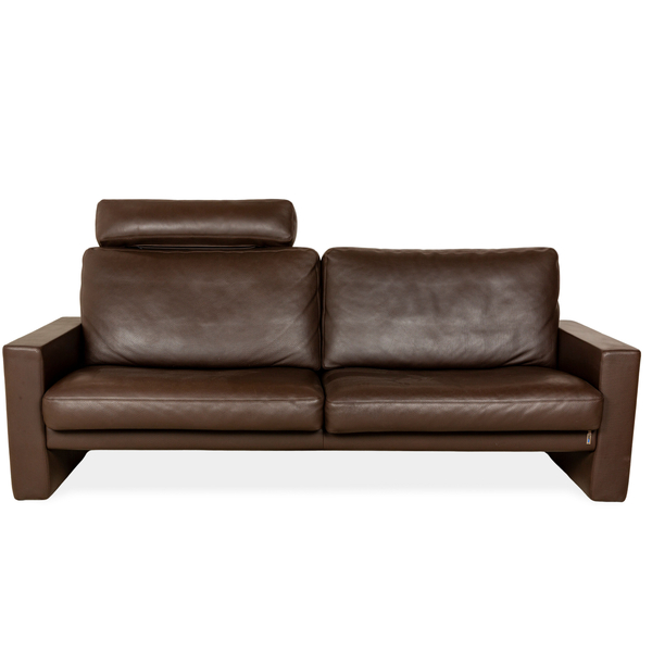 Erpo Cl 100 Leather Dreistzer Brown Manual Function Sofa Including Headrest