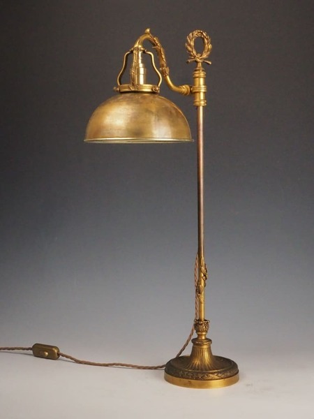 Gagneau Of Paris Antique Table Lamp – Rise And Fall Mechanism