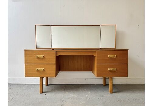 Vintage Dressing Table With Mirror And Drawers