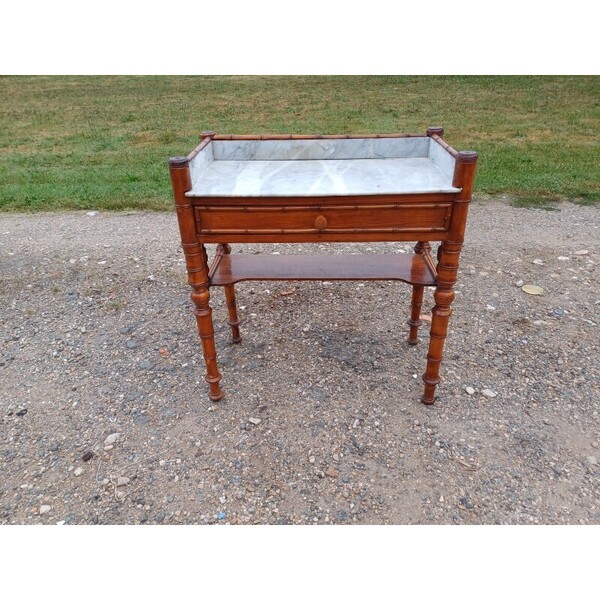 Marble And Pitchpin Dressing Table