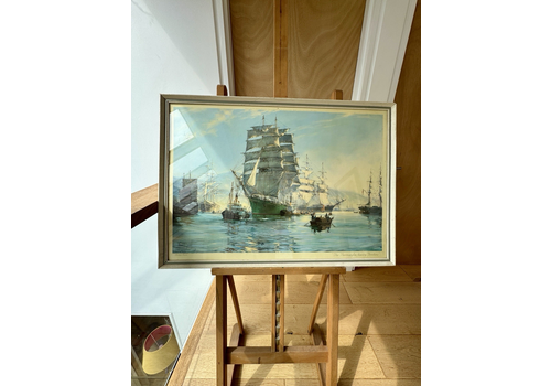 Montague Dawson Nautical Print Titled "The Thermopylae Leaving Foochow." 1962