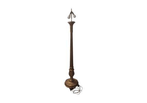 French Classic Louis XVI Style Wooden Floor Lamp, Mid Century