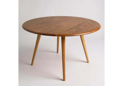 Mid Century Modern Ercol Elm Drop Leaf Extending Dining Table